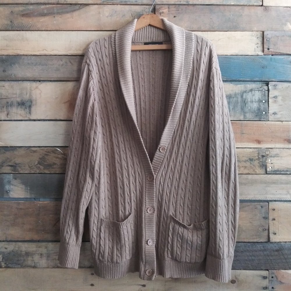 Jones New York Shawl Cardigan Tan Womens Sz 1X
